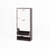 Modern Freestanding Shoe Storage Cabinet With 3 Flip Drawers - White / Walnut - Image 18