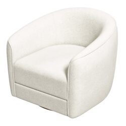 Elise - Mid-Century Modern Swivel Chair - White