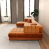 Marlow - U Shape Corner Sofa - Cognac - Image 6