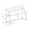Computer Desk For Home Office, Laptop, Storage Shelves - Gray - Image 11