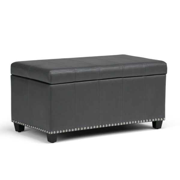 Amelia - Storage Ottoman Bench - Stone Gray
