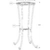 Accent Side Table, Plant Stand, Round, Contemporary & Modern - Black - Image 6