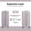 Expandable Hardshell Suitcase Double Spinner Wheels Pp Luggage Sets Lightweight Durable Suitcase With Tsa Lock, 3 Piece Set (20/24/28) - Greige - Image 7
