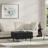 Shay - Mid Century Small Coffee Table Storage Ottoman - Distressed Black - Image 5
