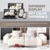 Modern Oversized Modular Sectional Sofa With 2 Chaise Lounge And 2 Armrest, Sparkling Chenille Fabric Soft Cushion Sofa With 4 Pillows, 4 Pieces Diy Combination Tufted Sofa, No Assembly Required - Beige - Image 12