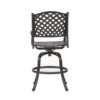 Patio Outdoor Aluminum Bar Stool With Cushion (Set of 2) - Navy Blue - Image 5