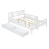 Full Size Platform Bed With Guardrails On Both Sides And 2 Storage Drawers - White - Image 3