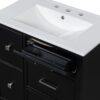 Bathroom Vanity With Ceramic Sink, Flip Out Drawer Design For Plumbing, Soft Close Drawers - Black - Image 23