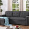 3 Piece Upholstered Sectional - Dark Gray - Image 9