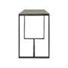 Ernesto - Outdoor Industrial Acacia Wood Bar Table With Metal Frame - Gray - Image 4