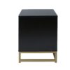 Allen - 2 Drawer Side Table, Display Rack For Bedroom And Living Room, Nightstand Side Table Bedroom Storage Drawer Bedside End Table - Black / Beige - Image 14