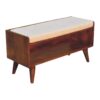 Boucle Nordic Storage Bench - Chestnut - Image 7