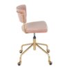 Tania - Contemporary Task Chair - Gold / Pink - Image 2