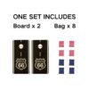 4X2 Ft Large Size Cornhole Board (Set of 2), Outdoor Game Board Set With 8 Bean Bags, Perfect For Lawn, Backyard, Beach, Park - Black / White - Image 9