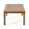 Acacia Wood Loveseat And Coffee Table Set With Cushions - Brown - Image 19