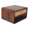Wall Mounted Open Woven Bedside Table - Chestnut - Image 6