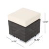 Santa Rosa - Outdoor Ottoman With Water Resistant Cushion - Multi Brown / Beige - Image 9