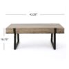 Abitha - Coffee Table With Industrial Powder Coated Metal Legs - Canyon Gray - Image 2