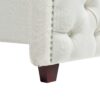 Fontana - Queen Wingback Upholstered Platform Bed Frame - Antique White - Image 5