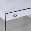 Elegant And Clear Tempered Glass Coffee Table With Storage - White - Image 10