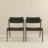 Edwin - Mid-Century Modern Dining Chair (Set of 2) - Black / Brown - Image 6