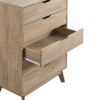 Nordica - 5 Drawer Chest With Interlock Drawer Feature Drawer Slide And Interlock Pre-Assembly, Drawer Chest For Closet Tall Dressers For Bedroom Clothes Organizer Tool - Natural Oak - Image 5