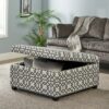 Richmond - Storage Ottoman With Unique Pattern And Ample Storage - Gray - Image 2