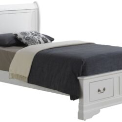 Louis Phillipe - Twin Elegant Storage Bed - White