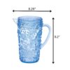 Paisley - Unbreakable Plastic Water Pitcher With Lid And Spout, Bpa Free, 2.5 Quarts - Blue - Image 3