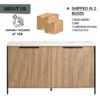Modern Style Freestanding Bathroom Vanity With Double Resin Sink & Soft Close Cabinet Doors - Light Coffee - Image 10