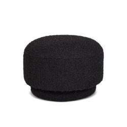 Fuji - Mushroom Footstool Ottoman - Ebony Black