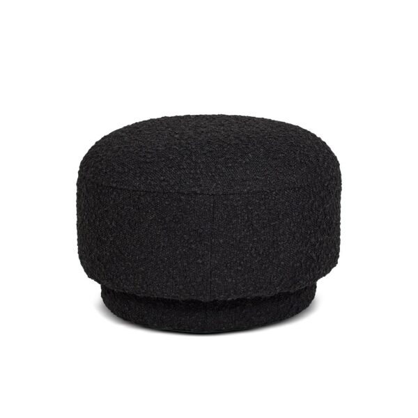 Fuji - Mushroom Footstool Ottoman - Ebony Black