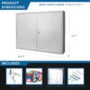 600 Key Adjustable Key Cabinet With Key Lock - Gray - Image 6