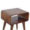 Curved Open Nightstand - Antique Brown / Chestnut - Image 6