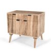 Stylish Style 2 Drawer 2 Door Cabinet, Mango Wood - Natural - Image 5