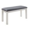 6 Pieces Wooden Dining Table Set, Wooden Dining Table With 4 Upholstered Chairs And Bench For 6 People - Silver Gray - Image 11