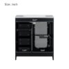Bathroom Vanity With A Soft Close Glass Door, Adjustable Shelves, And Three Drawers - Black - Image 10