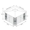 10 X 10 Ft Patio Gazebo Tent With Ventilated Double Roof And Mosquito Net - Brown - Image 4
