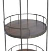 Industrial Round Butler Tray Table - Chestnut - Image 9