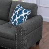 Alger - 98" Wide Left Hand Facing Sofa & Chaise With Ottoman - Dark Gray - Image 6
