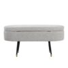 Harvey - Contemporary Storage Bench - Black / Light Gray - Image 5