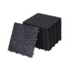 Interlocking Deck Tiles Plastic Waterproof Outdoor All Weather Anti-Slip Bathroom Shower Balcony Porch Strong Weight Capacity Upto 440 Lbs, Pebble Stone Pattern Pack Of 60 - Black - Image 18