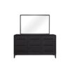 Rectangle Wood Mirror - Black - Image 2