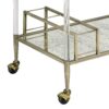 Cirro - Antique Mirror Wire Brass Serving Cart - Antique Brass / White - Image 4