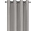 2 Pieces Set, Curtain Panel, 100% Blackout, Grommet, Contemporary & Modern - Silver - Image 2