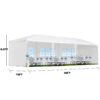 10X30' Outdoor Garden Gazebo Wedding Party Tent Canopy Marquee With 8 Removable Sidewalls - White - Image 4