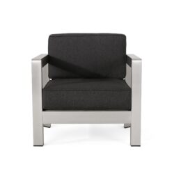 Aviara - Luxurious Outdoor Club Chair Low Profile Deep Seating - Silver