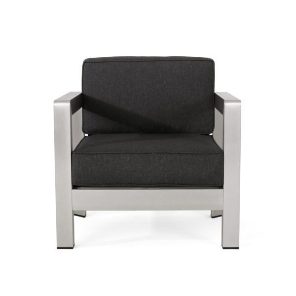 Aviara - Luxurious Outdoor Club Chair Low Profile Deep Seating - Silver