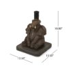 Charming Elephant Umbrella Base With Concrete Design - Gray - Image 4