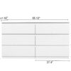 6 Drawer Double Dresser For Bedroom Living Room Hallway - White - Image 4